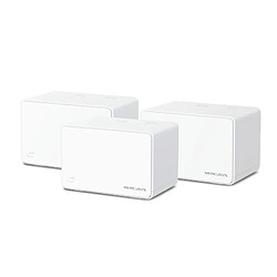 Mercusys Système Wi-Fi 6 (lot de 3 packs) AX3000 pour Toute la Maison Vitesse 574 Mbps (2,4 GHz) + 2402 Mbps (5 GHz) 3 ports Gigabit 3 antennes internes Couleur Blanc