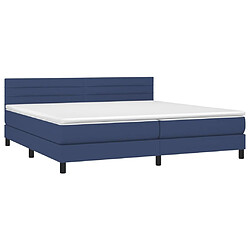 Avis Sommier à lattes,Cadre à lattes de lit et matelas et LED pour Adulte Bleu 200x200 cm Tissu -MN74259