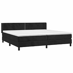 Avis Maison Chic Lit Adulte - Lit simple Lit à sommier tapissier et matelas moelleux - Meuble de Chambre - Noir 200x200 cm Velours -MN17024