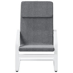 Avis vidaXL Chaise de relaxation avec repose-pied Gris foncé Tissu