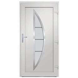 Acheter vidaXL Porte d'entrée Blanc 108x200 cm PVC