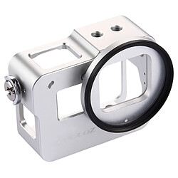 Wewoo Pour GoPro HERO6 / 5 argent boîtier Shell CNC alliage d'aluminium cage de protection avec 52mm UV lentille pas cher