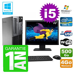 PC Lenovo M91p SFF Intel I5-2400 4Go Disque 500Go Graveur Wifi W7 Ecran 19" · Occasion 