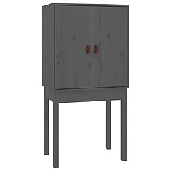 Acheter vidaXL Buffet haut Gris 60x40x120 cm Bois massif de pin