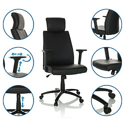 Avis Chaise de bureau / fauteuil de direction PROVIDO I similicuir noir hjh OFFICE