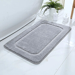 LUUCOZK Tapis de bain antidérapants absorbants à séchage rapide, tapis de décoration de salle de bain-cendres de lave-60x90cm 