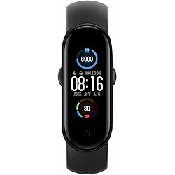 Xiaomi Mi Band 5 Black Tracker de santé et de remise en forme, batterie 14 jours, moniteur de fréquence cardiaque, suivi du sommeil, tracker d'activité, résistance à l'eau 5ATM 50 m et suivi de la natation, podomètre, compteur de sommeil-noir