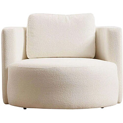 Hanah Home Fauteuil en tissu crème Wing.