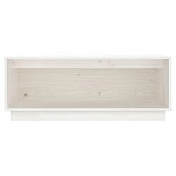 Avis Maison Chic Meuble TV scandinave - Banc TV pour salon Blanc 90x35x35 cm Bois de pin massif -MN77929