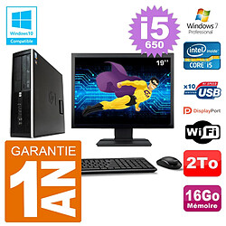 PC HP Compaq 8100 SFF Ecran 19" i5-650 RAM 16Go Disque 2To Graveur DVD Wifi W7 · Occasion 