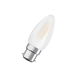 OSRAM Ampoule LED B22 flamme dépolie 4 W équivalent a 40 W blanc chaud