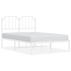 Maison Chic Cadre/structure de lit métal et tête de lit pour adulte - Lit Moderne Chambre blanc 120x200 cm -MN94904