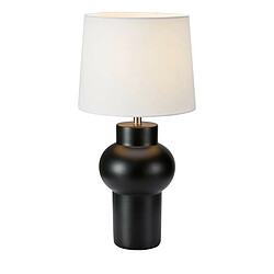 Markslojd Lampe de table 1 lumière noire avec abat-jour blanc 