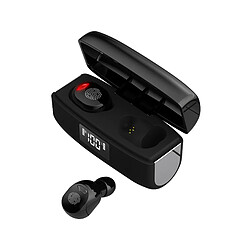 LUUCOZK Casque étanche W12 avec réduction du bruit Bluetooth V5.0 Casque sans fil HiFiÉcouteurs-Noir 