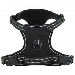 vidaXL Harnais pour chien avec laisse et collier réglables noir L 