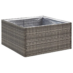 Maison Chic Jardinière,Bac à fleurs - pot de fleur Gris 80x80x40 cm Résine tressée -GKD10991