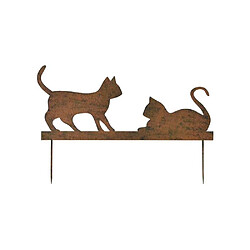 La Grande Prairie Silhouette en fer Chats 48 x 22 cm. Silhouette en fer Chats 48 x 22 cm