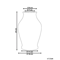 Avis Beliani Vase à fleurs NEMEA fait à la main Céramique 25 cm Blanc