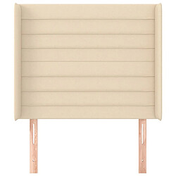 Avis Maison Chic Tête de lit scandinave avec oreilles,meuble de chambre Crème 93x16x118/128 cm Tissu -MN42826