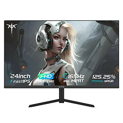 KTC Moniteur de jeu 24 pouces 1920 x 1080 16:9 FHD 165 Hz ELED Écran IPS rapide, HDR10 1 ms Temps de réponse, H24T09 Plus