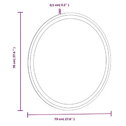 vidaXL Miroir de salle de bain à LED 70 cm rond pas cher