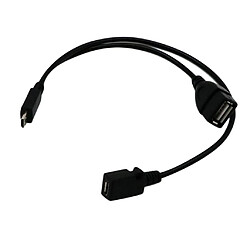 Acheter PVC 20cm / 30cm Micro Vers USB Et Micro USB Mâle à Femelle OTG Adaptateur Secteur