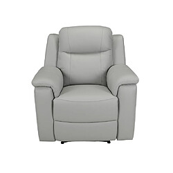 Vente-Unique Fauteuil relax EVASION en cuir - Gris clair 