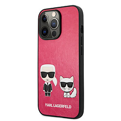 Karl Lagerfeld Coque pour iPhone 13 Pro - arrière rigide Karl & Choupette Fuchsia