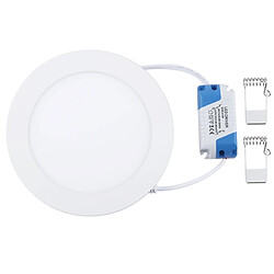 Wewoo Lampe de panneau rond de lumière blanche normale de 9W 15cm avec le conducteur de LED, 45 LED SMD 2835, flux lumineux: 630LM, CA 85-265V, taille de découpe: 13.5cm pas cher