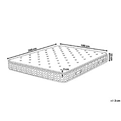 Beliani Matelas à ressorts ensachés équilibré 180x200 cm JOY