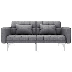 Maison Chic Canapé-lit convertible, Clic-Clac Gris clair Tissu -GKD59476