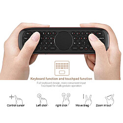 Acheter Universal W22.4G Air Mouse Clavier sans fil avec trackpad Souris télécommande infrarouge pour boîtier TV PC Projecteur(Le noir)