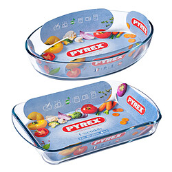 Pyrex PLAT FOUR OVALE 30X21CM +PLAT A LASAGNES 40X28CM IRRESISTIBLE