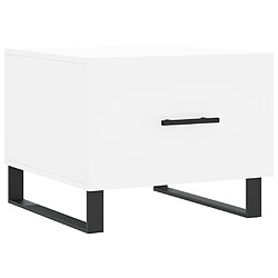 Acheter vidaXL Tables basses 2 pcs blanc 50x50x40 cm bois d'ingénierie