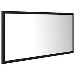 Acheter Maison Chic Miroir à LED,Miroir Lumineux LED de salle de bain Noir 90x8,5x37 cm Acrylique -MN46125