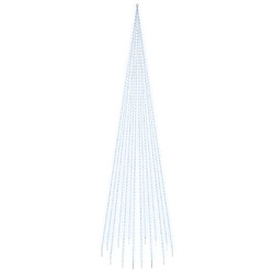 vidaXL Sapin de Noël sur mât de drapeau 1134 LED Blanc froid 800 cm