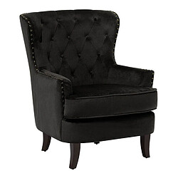 Beliani Fauteuil Velours Noir VIBORG II