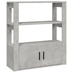 Maison Chic Buffet,Meuble de Rangement,commode pour salon,Cuisine Gris béton 80x30x90 cm Bois d'ingénierie -MN60717