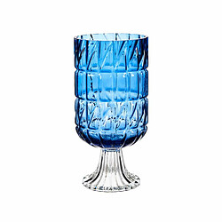 Gift Decor Vase Taillé Bleu Verre 13 x 26,5 x 13 cm (6 Unités)