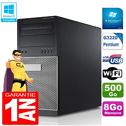 PC Tour DELL 9020 Intel G3220 Ram 8Go Disque 500 Go Graveur DVD Wifi W7 · Occasion 