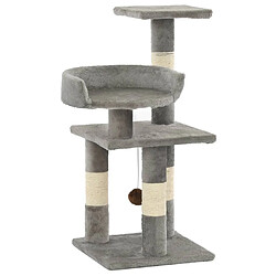 Arbre à chat avec griffoirs,niche pour chat en sisal 65 cm Gris -MN73480