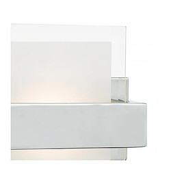 Luminaire Center Applique murale Apt chrome poli et verre à facettes blanc 1 ampoule