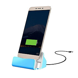 Wewoo Dock de charge bleu pour Huawei 6P, LG 5X, Google 5X / 6P, 1S / Le 1 Pro, Xiaomi 4C, Microsoft Lumia 950 / 950X, Nokia N1 USB-C / Type-C 3.1 données de synchronisation / Chargeur Dock de