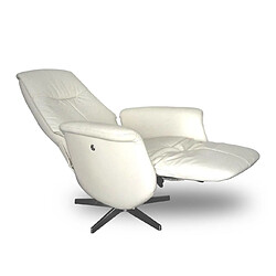 Avis MY NEW DESIGN GRAPHEUS - Fauteuil de Relaxation Manuel - Cuir blanc