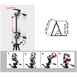 Laserliner - Trépied photo pour série Supercross-Laser et les telluromètres laser - FixPod 155 cm