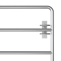 Avis vidaXL Portillon à 5 barres Acier (150-400)x90 cm Argenté