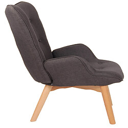 Avis La Chaiserie Fauteuil Lounge Dana en Tissu I Chaise Fauteuil pour Salon Ou Salle A Manger I Piètement en Bois I Design Scandinave Gris Foncé