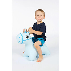 Hoppimals Tootiny Cheval Sauteuse et Bondissante Animal Sauteur pour Les Enfants âgés de 12 Mois et Plus - Emballé dans Une Boîte Cadeau, Pompe Incluse ? Chevauchez Un Animal Gonflable ? Bleu