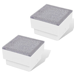 vidaXL Lampes enterrées à LED 2 pcs 100x100x68 mm