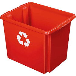 Sunware Boite de recyclage Nesta Box 45 litres rouge.